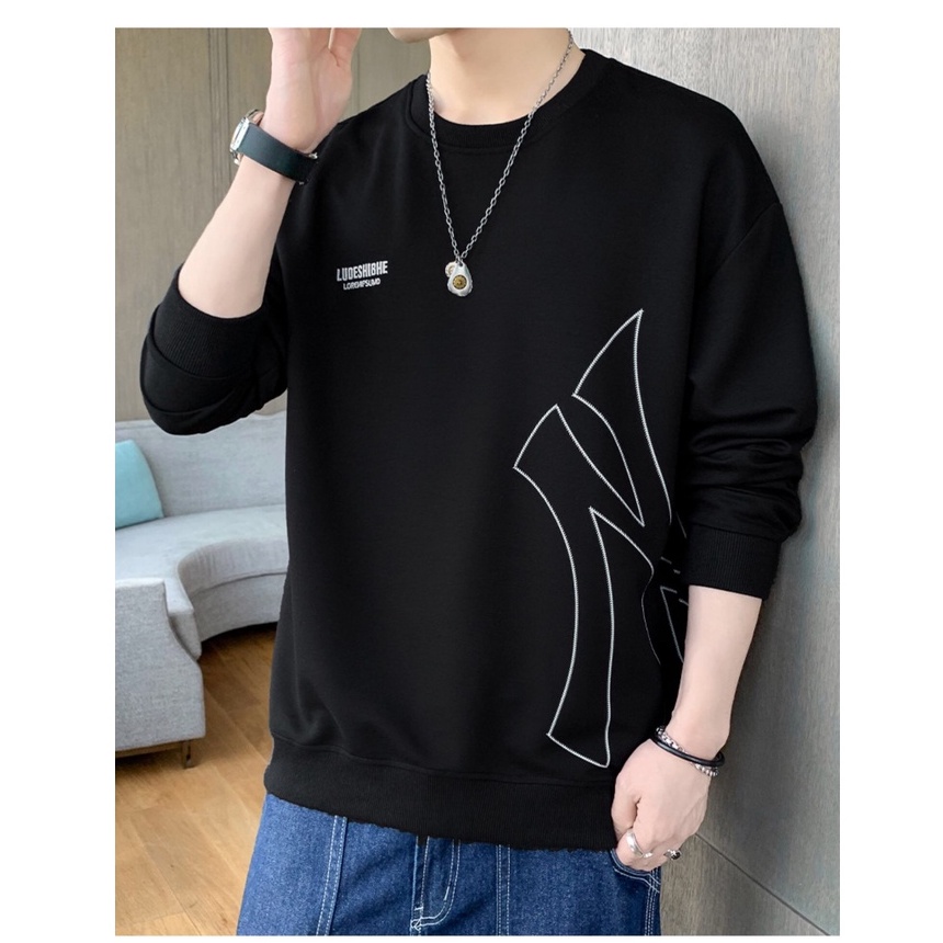 Áo thun nam tay dài 💝 Áo thun cổ tròn đẹp dài  hàn quốc sweater khoác thu đông cao cấp giá rẻ N..Y