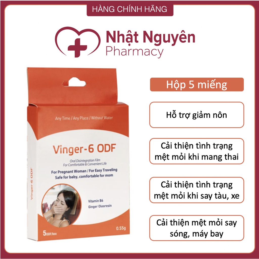 VINGER 6 ODF - Miếng ngậm giảm ốm nghén