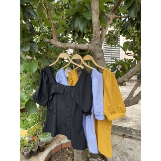 Áo cổ vuông tay phồng bigsize