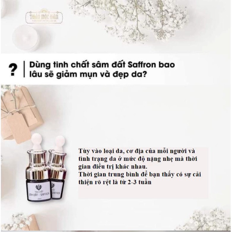 Serum Chuyên Về Mụn Tinh Chất Sâm Đất Saffron, Đánh Bật Các Loại Mụn, Thâm Nám, Se Khít Lỗ Chân Lông, Trắng Da, 20ml | BigBuy360 - bigbuy360.vn