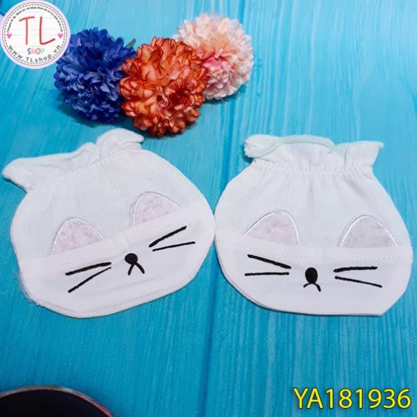 BAO TAY COTTON MỀM MẠI CHO BÉ SƠ SINH HÌNH MÈO
