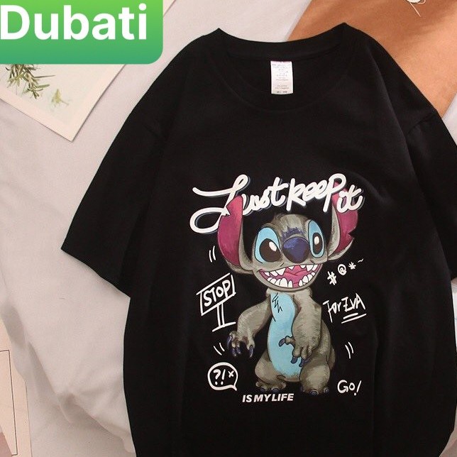 ÁO THUN STICH MA LỚN, ÁO THUN NAM NỮ FROM RỘNG TAY LỠ - STICH LỚN - DUBATI FASHION