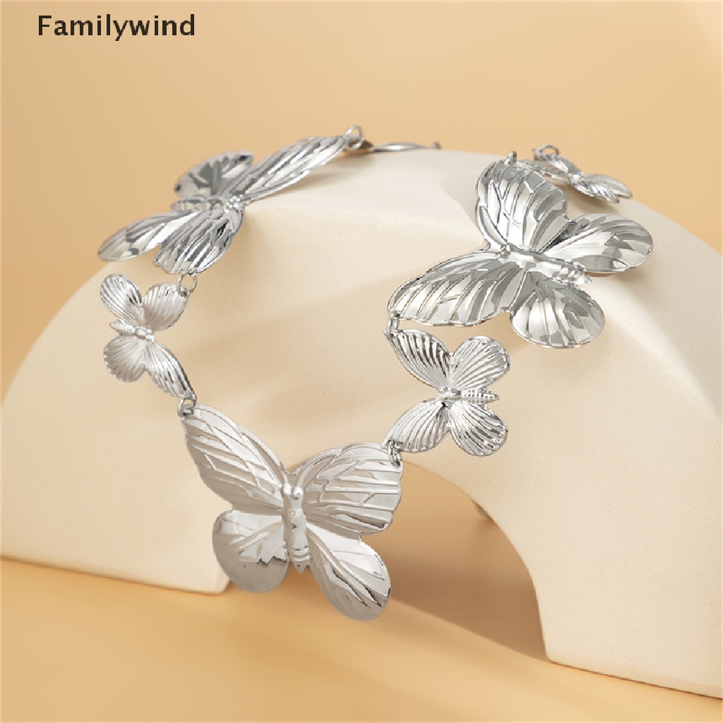 Dây Xích Đeo Hông Đính Hình Bướm Bằng Kim Loại Phong Cách Punk Đơn Giản Cá Tính Dành Cho Nữ