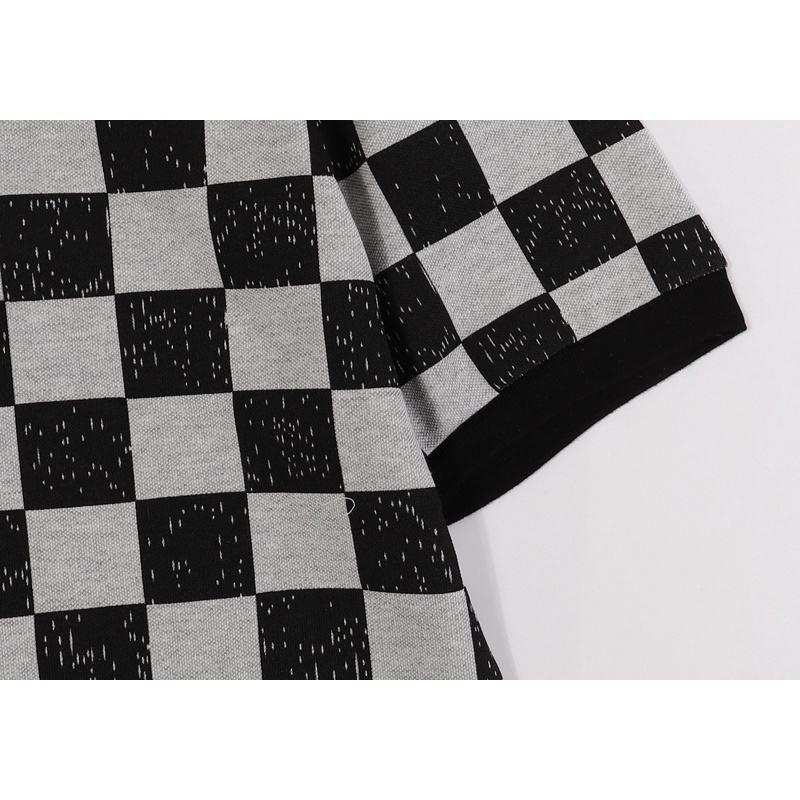 Áo Thun POLO Ngắn Tay Họa Tiết Sọc Caro Thời Trang Dành Cho Cả Nam Và Nữ