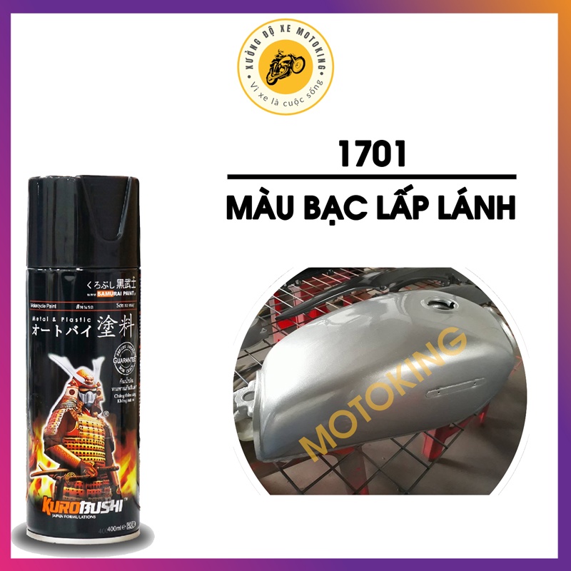 Chai Sơn Samurai Màu Bạc Ánh Kim 1701