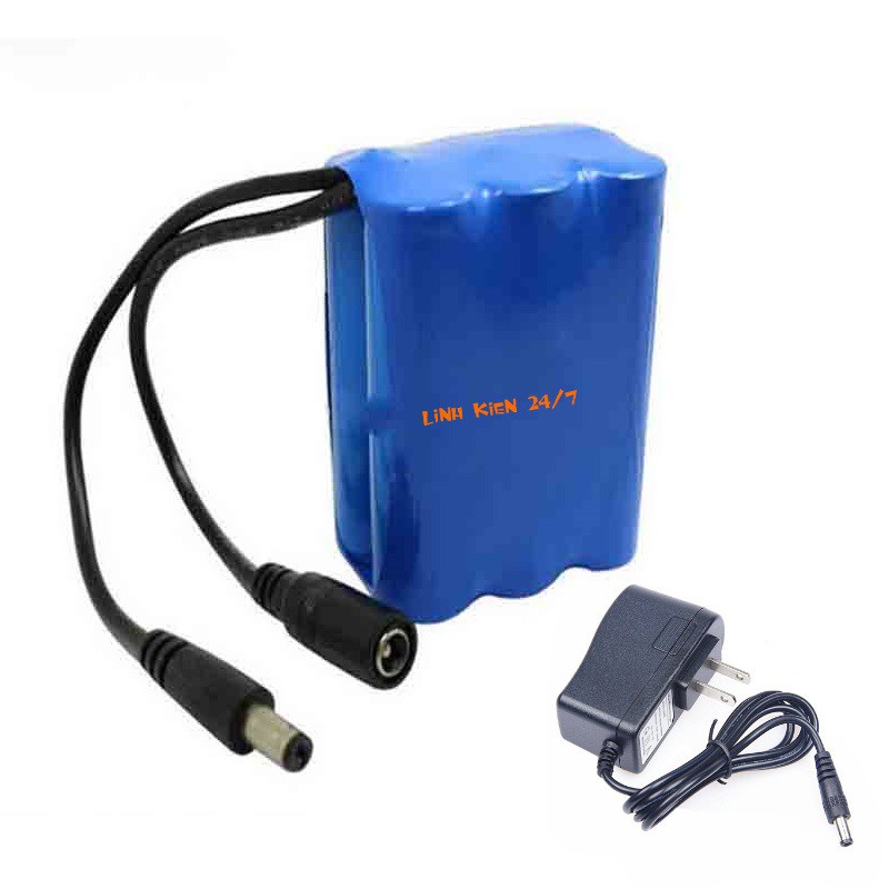 ❀◈ Khối Pin 3S Lithium Ion 12V 2500mah, 3500mah, 5000mah, 7000mah Kèm Sạc
