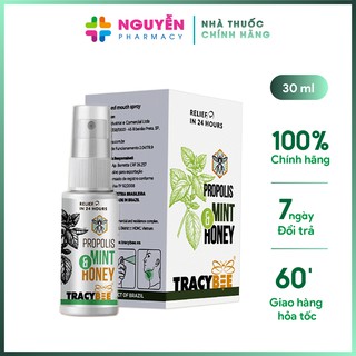 [CHÍNH HÃNG] Xịt họng keo ong TRACYBEE vị bạc hà - Giảm viêm họng cho bé từ 1 tuổi