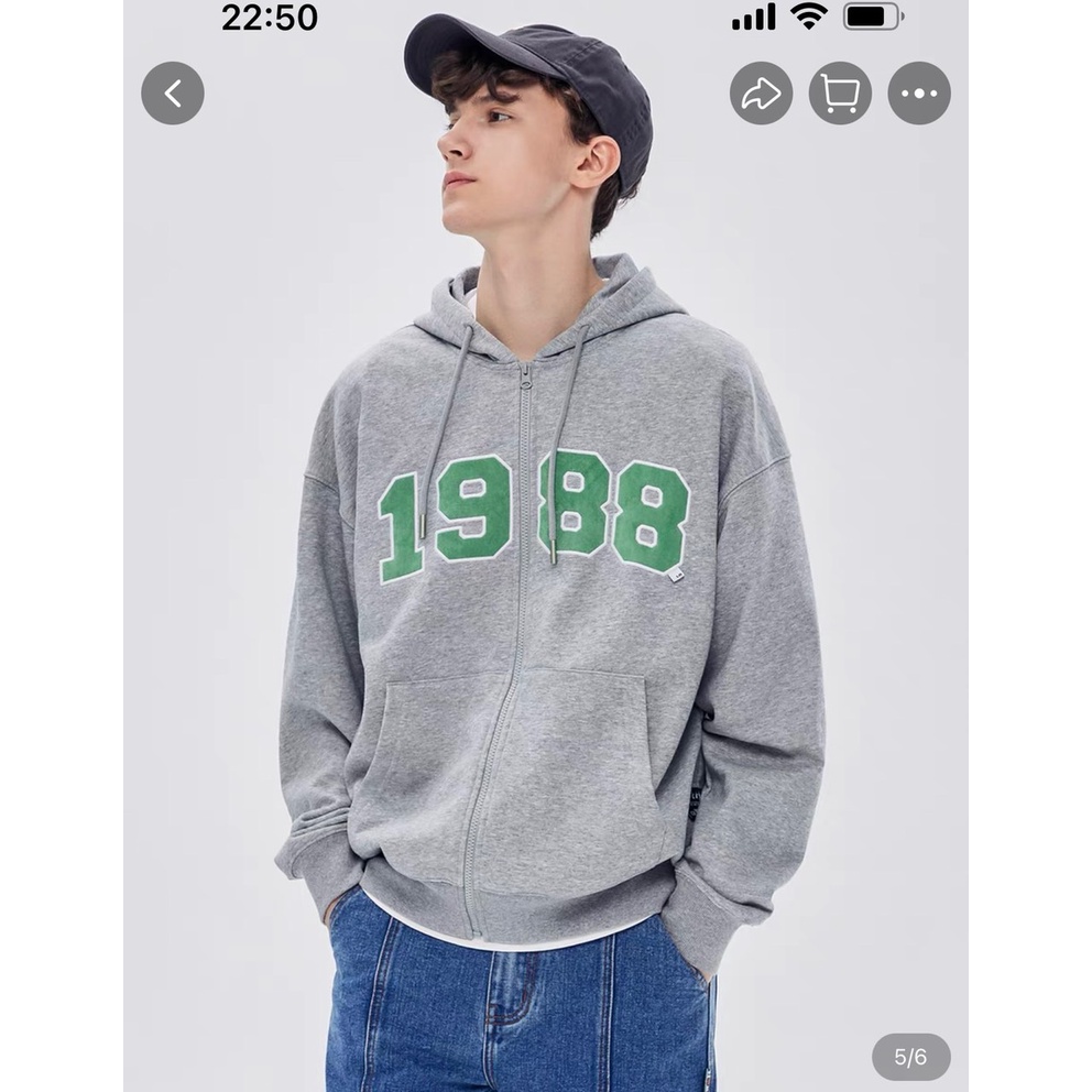Áo khoác hoodie nỉ bông dây kéo 1988 form rộng nam nữ Zozo unisex