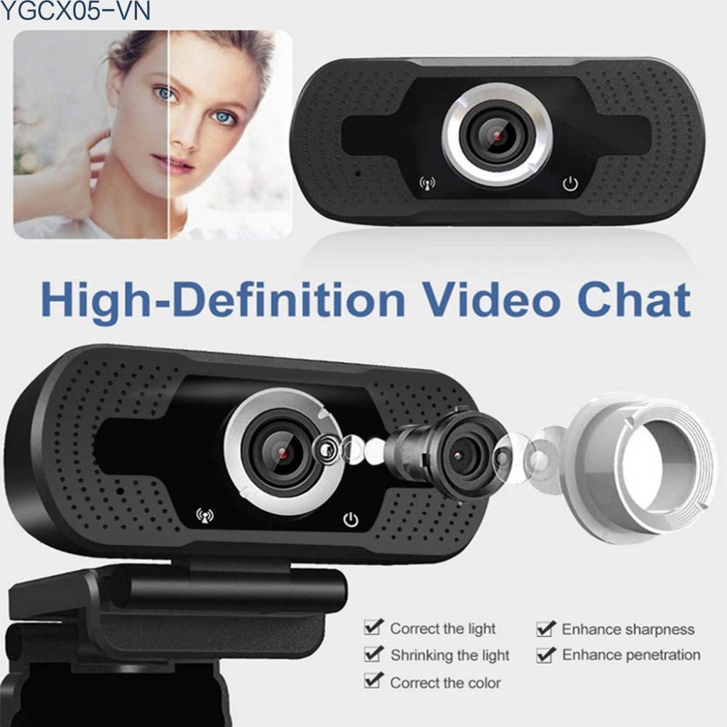 Webcam Hd 1080p Mini Kèm Giá Đỡ Usb Xoay Được Tiện Dụng Cho Máy Tính | BigBuy360 - bigbuy360.vn
