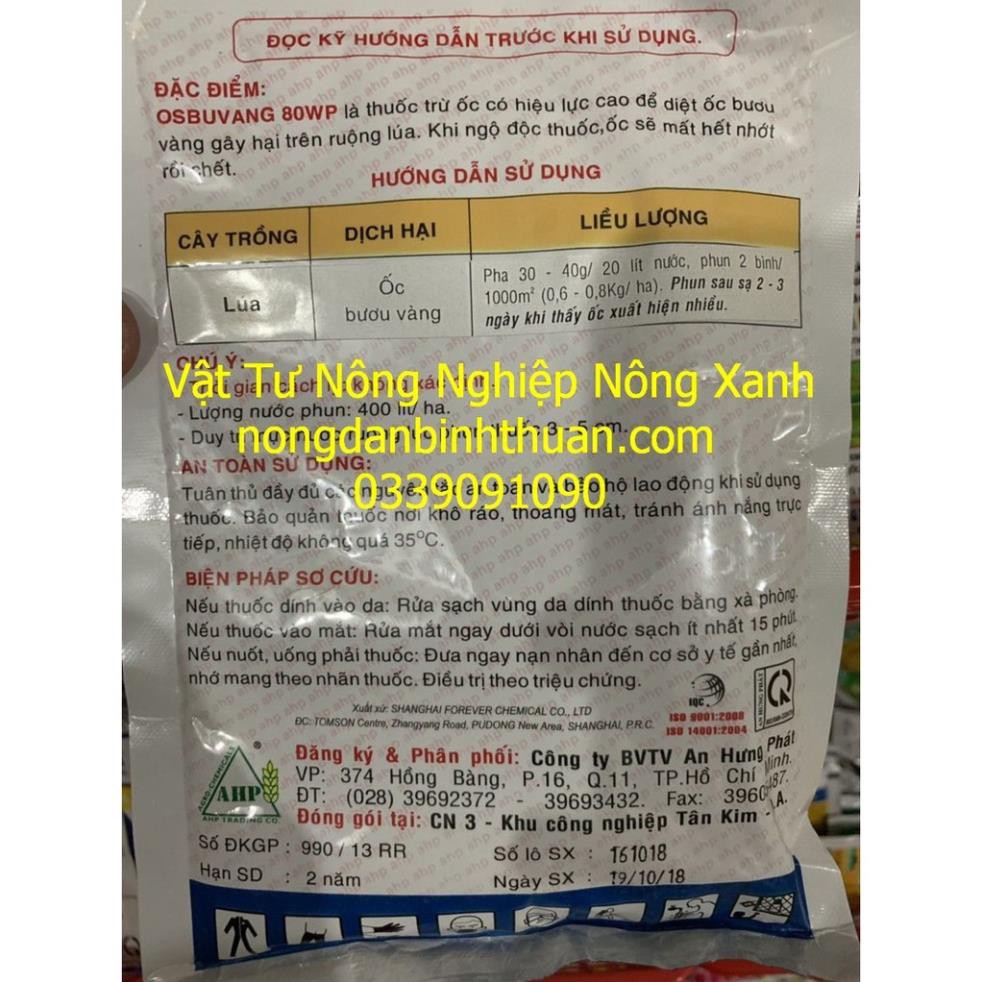 diệt ốc Osbuvang 80WP gói 100g hoạt chất Metaldehyde