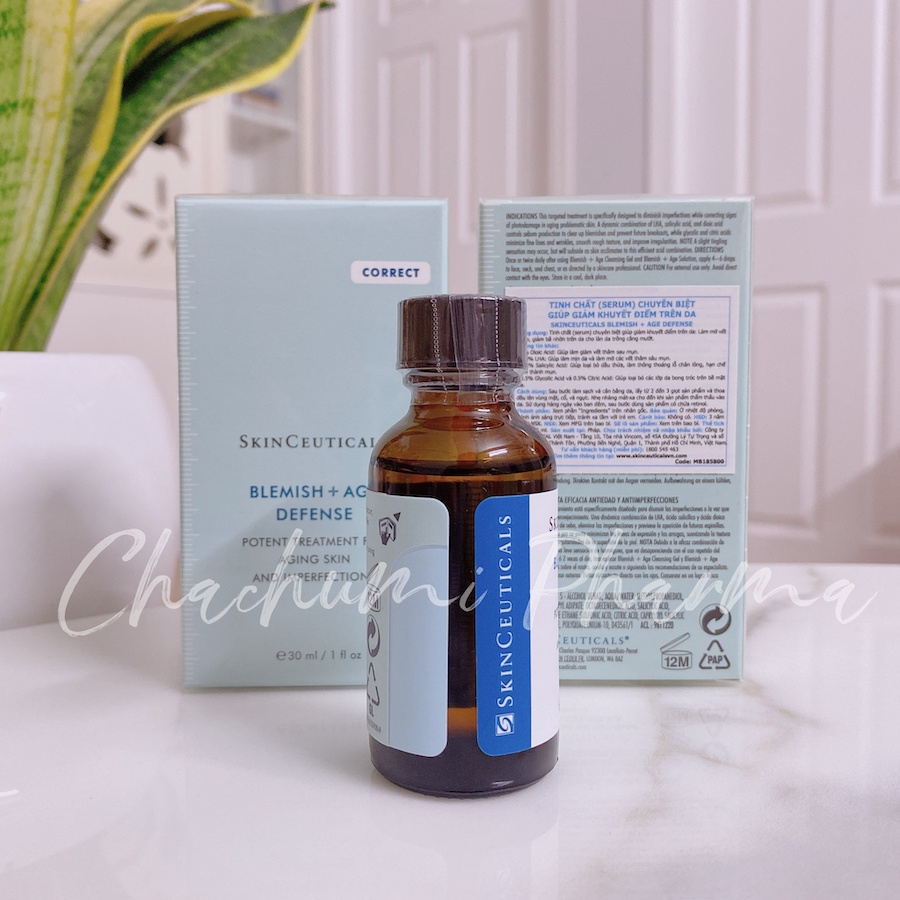Serum giảm mụn skinceuticals blemish + age defense acne treatment 30ml