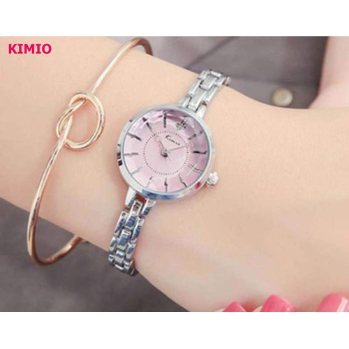 Đồng hồ nữ thời trang dây kim loại KIMIO K6129