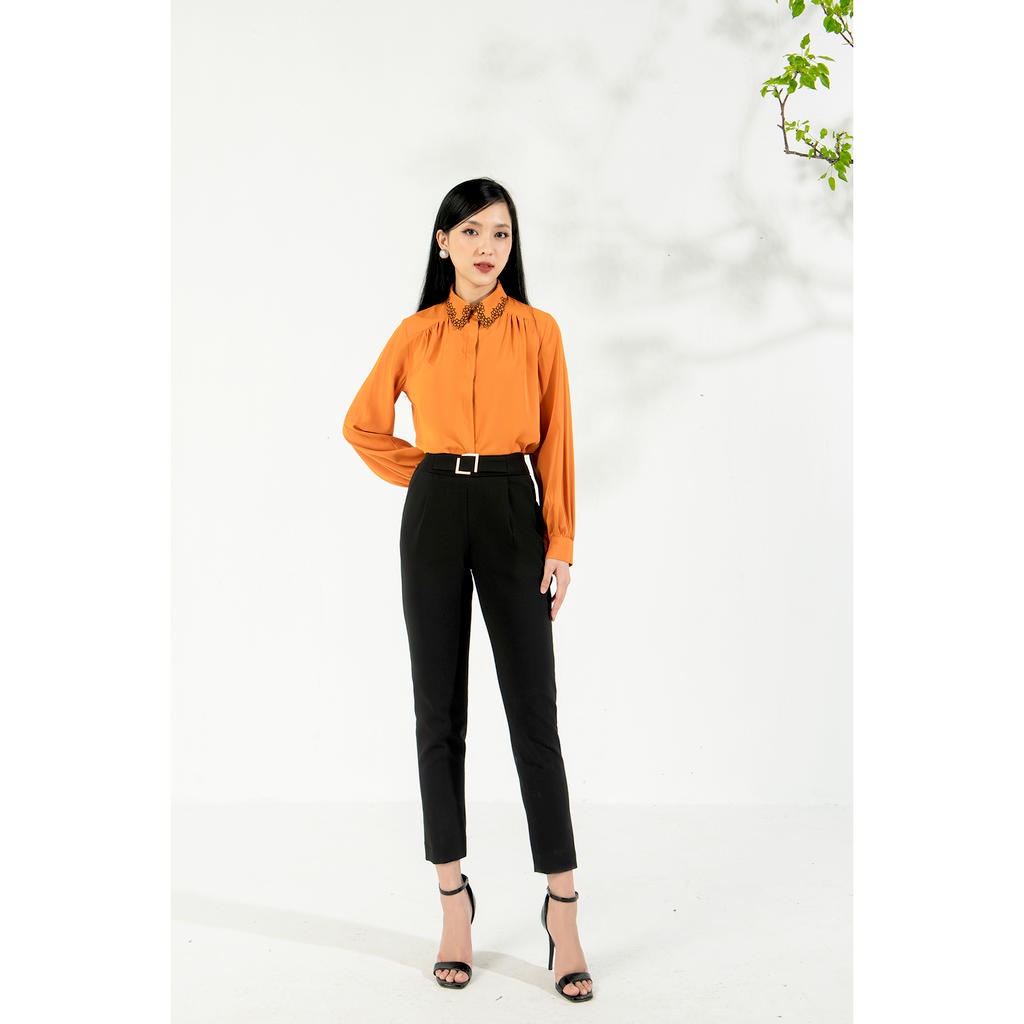 Quần Suông Cạp Phối Khuy Vuông MMOutfit M-QU021120004