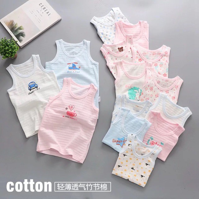 Áo ba lỗ bé trai/bé gái COTTON SỢI TRE CAO CẤPbán chạy nhất shopee