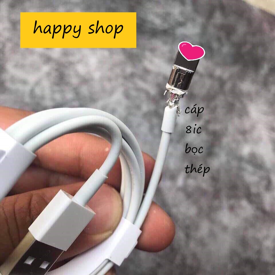 Dây , Cáp sạc lP 8iC - Cao Cấp Gíup Sạc Nhanh , Ổn Định Dòng Điện - không gây loạn cảm ứng  - Happy Shop.