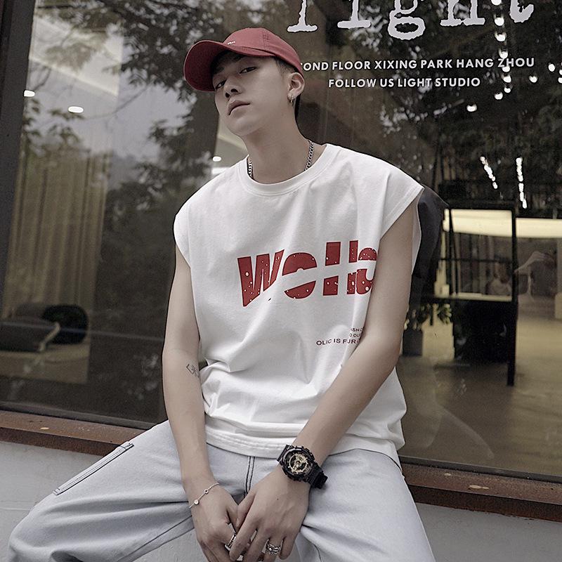 Áo thun Cotton sát nách dáng rộng thời trang cá tính