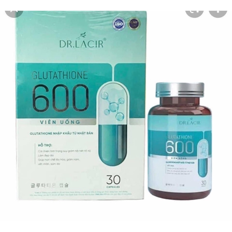 (Hàng thật) Viên uống mờ thâm nám, trắng da Glutathione 600 Doctor Lacir chính hãng