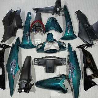  Bộ nhựa Màu Xanh Rêu cho xe Wave S100 - Wave Anpha -Wave RS đời 2006 đến 2016  CÓ TẶNG TEM  