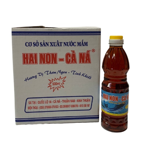 Nước mắm Hai Non Cà Ná 30 độ đạm - (chai nhựa, thùng  6 chai 500ml/ chai )-LOẠI ĐẶC BIỆT