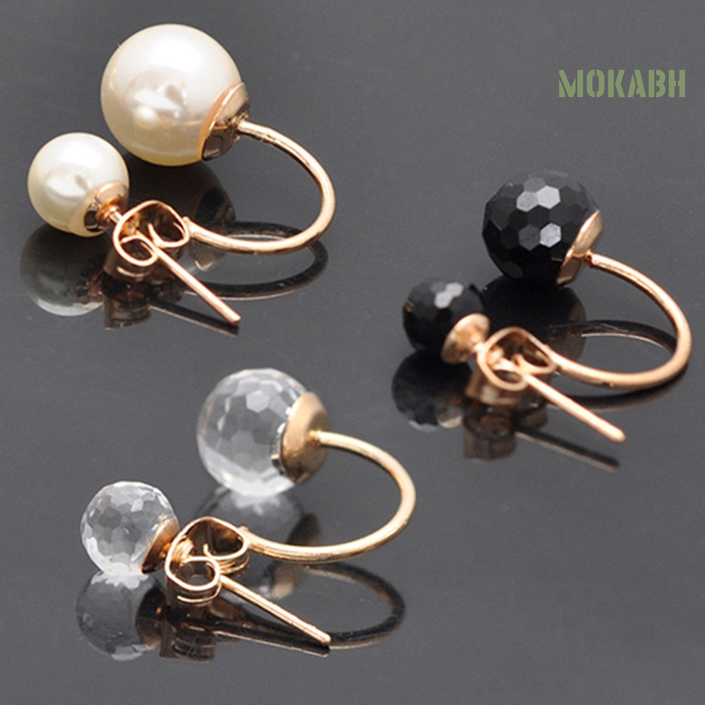 Bông Tai Hình Quả Bóng Đôi Dễ Phối Đồ Thời Trang Dự Tiệc