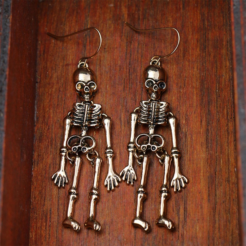 Bông Tai Hình Đầu Lâu Nhiều Màu Sắc Phong Cách Gothic Cho Nữ