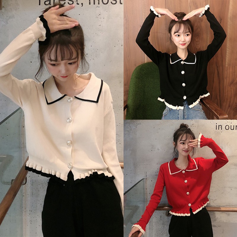 Áo tay dài dệt kim thời trang