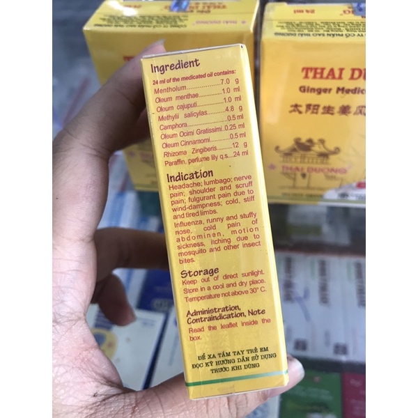 DẦU GỪNG THÁI DƯƠNG  - HÀNG CHÍNH HÃNG