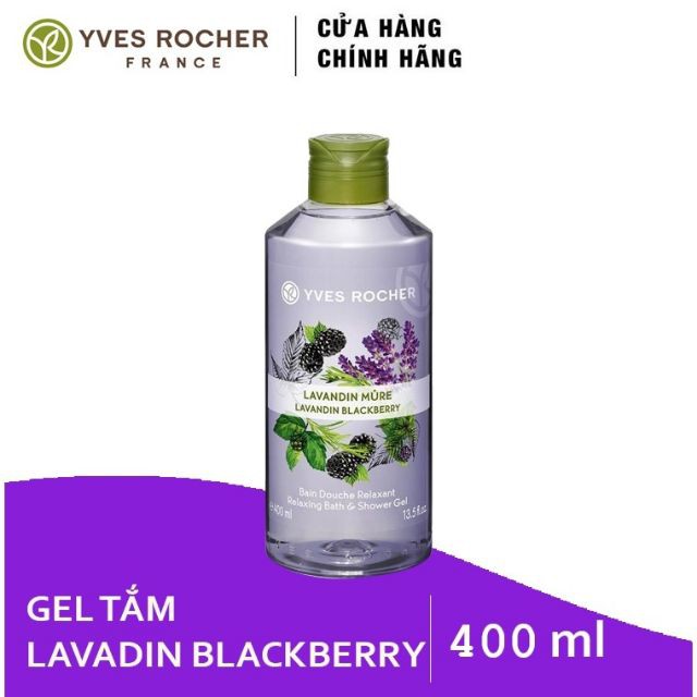 Gel Tắm Yves Rocher Lavandin Blackberry Relaxing Bath &amp; Shower Gel 400ml