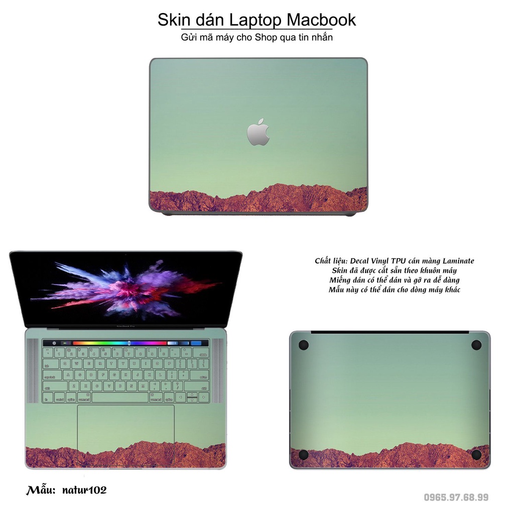 Skin dán Macbook mẫu thiên nhiên (đã cắt sẵn, inbox mã máy cho shop)