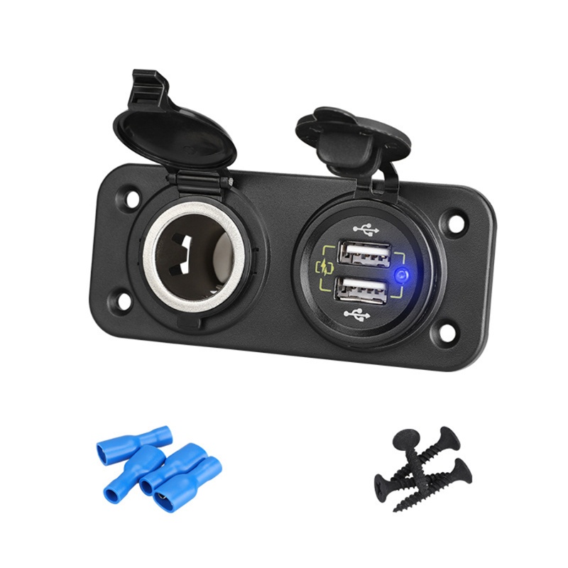 Giá Đỡ Sạc Điện Thoại Trên Xe Hơi RV USB QC3.0 12-24V