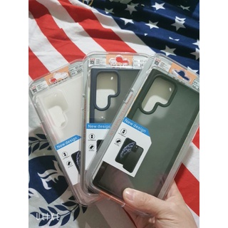 Samsung S22, S22 Plus, S22 Ultra - Ốp lưng X&M nhám viền màu dẻo chống sốc chống bám vân tay.