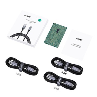 Bộ 3 Cáp Sạc Type-C Aukey CB-CMD1