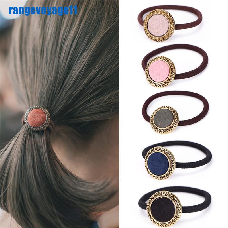 Dây Cột Tóc Co Giãn Phong Cách Vintage Cho Nữ