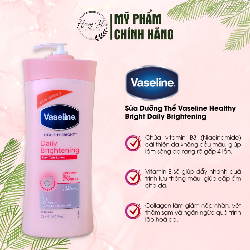 Sữa Dưỡng Thể Vaseline daily brightening 725ml