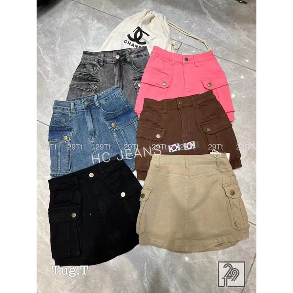 CHÂN VÁY BÒ TÚI HỘP QUẢNG CHÂU LOẠI 1 MS31662