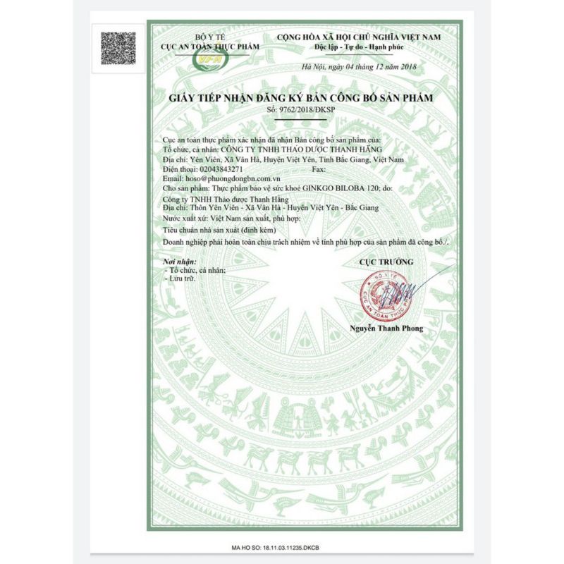 Viên uống Ginkgo biloba 120 mg