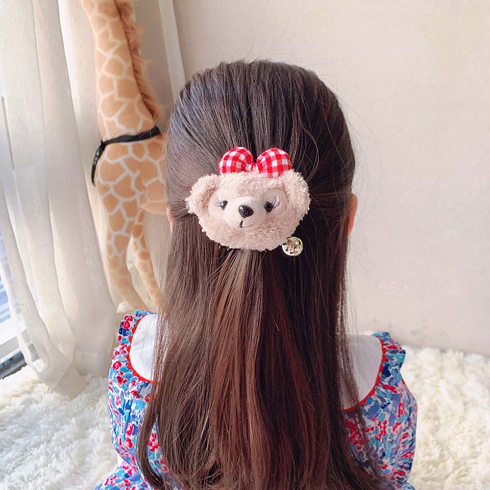 Dây Cột Tóc Co Giãn Đính Búp Bê Nhồi Bông Thời Trang Cho Bé Gái
