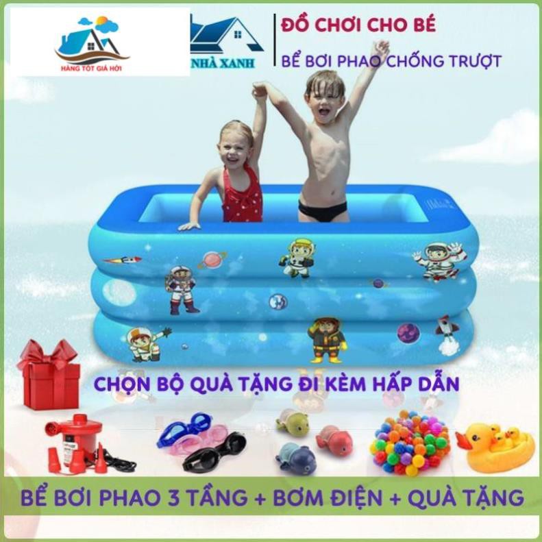 🌨️Mua 1 Được 4🌨️ Bể Bơi Cho Bé,Bể Bơi Phao, Hồ Bơi Cho Bé Bơm Hơi Tại Nhà Chống Trượt An Toàn - Lựa Chọn Bộ Quà Tặng