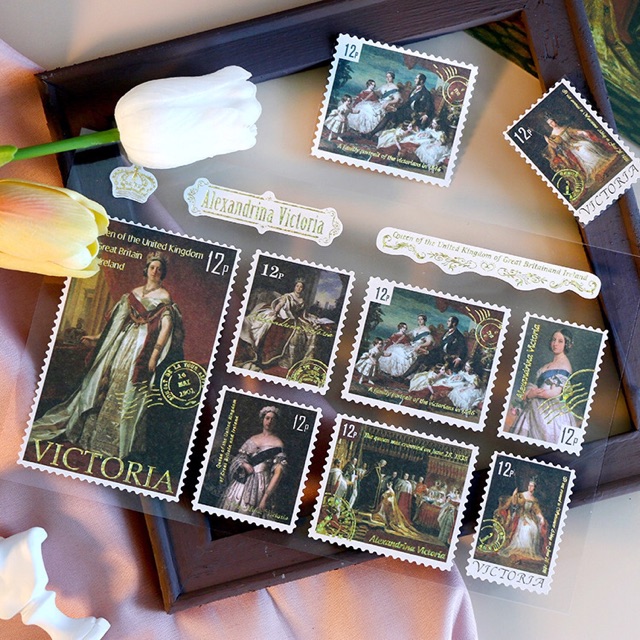 Tấm hình dán con tem danh họa thế giới