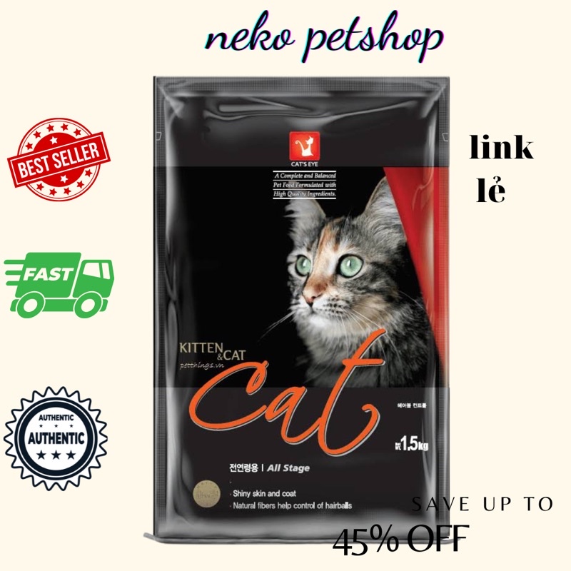 LINK LẺ thức ăn khô cho mèo cat eyes bao 13.5kg nguyên hãng