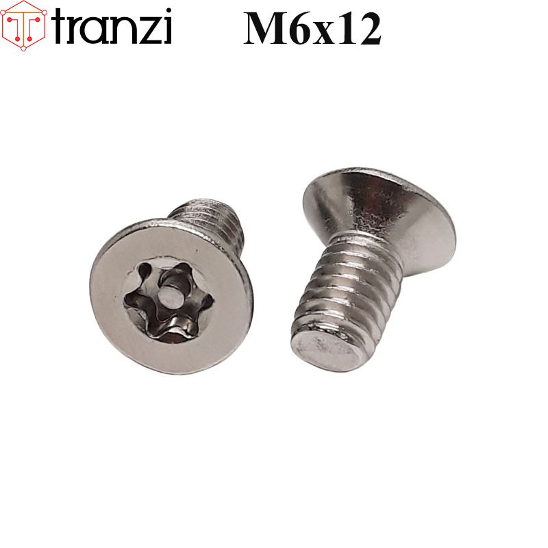 Vít hoa thị 6 cạnh đầu bằng inox 304 có nhân M6x12 - túi 10 cái