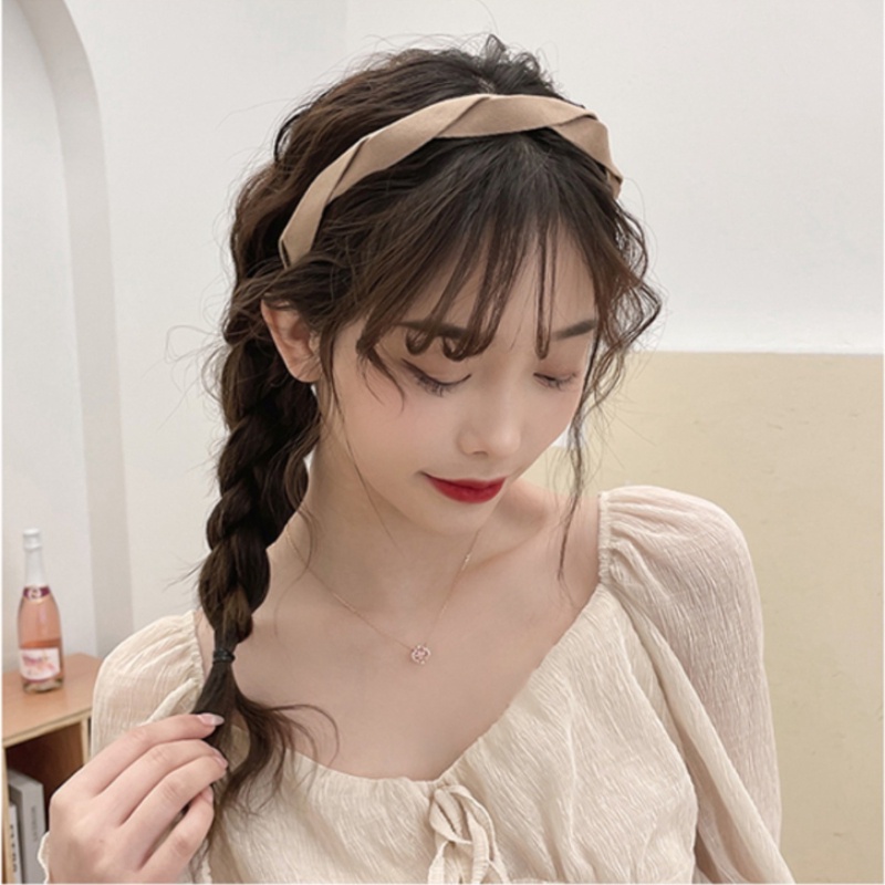 Băng Đô Màu Trơn Thiết Kế Đơn Giản Thời Trang Phong Cách Hàn Quốc Cho Nữ