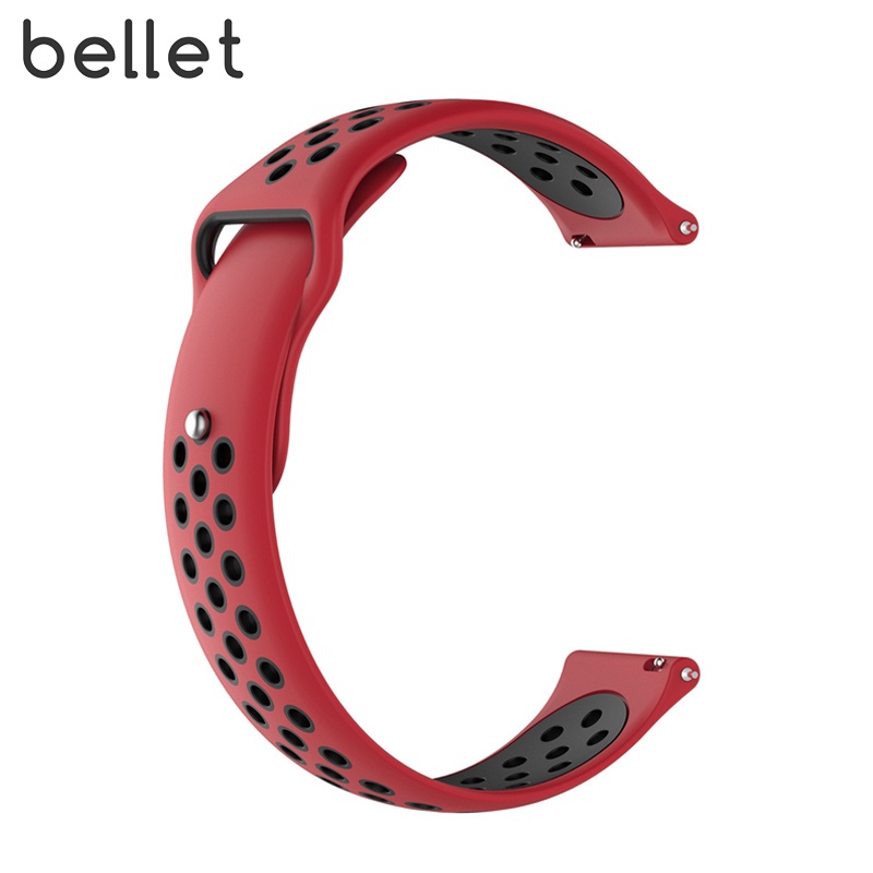 Dây silicon 2 màu thiết kế lỗ thoáng khí quickfit release 20mm cho đồng hồ Samsung Huami Huawei Garmin