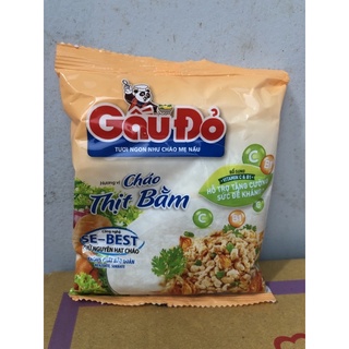 Combo 10 gói cháo gấu đỏ thịt bằm 50g.