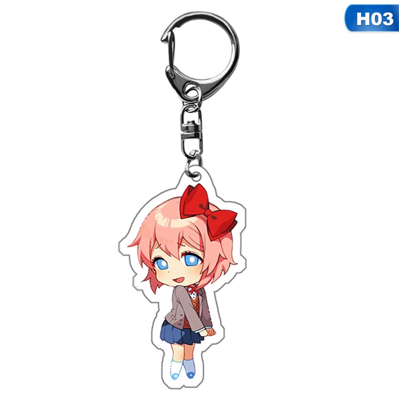 Móc Khóa Nhựa Acrylic Hóa Trang Nhân Vật Sayori Yuri Natsuki Monika