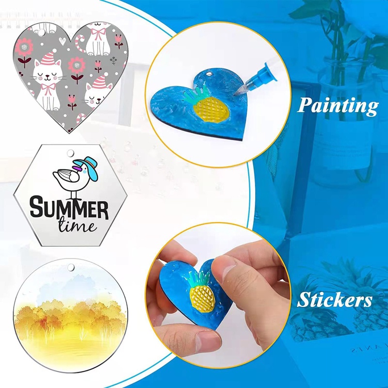 Set 200 Hạt Nhựa Acrylic Trong Suốt Dùng Để Làm Đồ Trang Sức Thủ Công