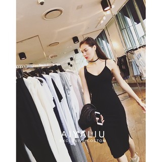 ĐẦM THUN BODY 2 DÂY XẺ TÀ THỜI TRANG