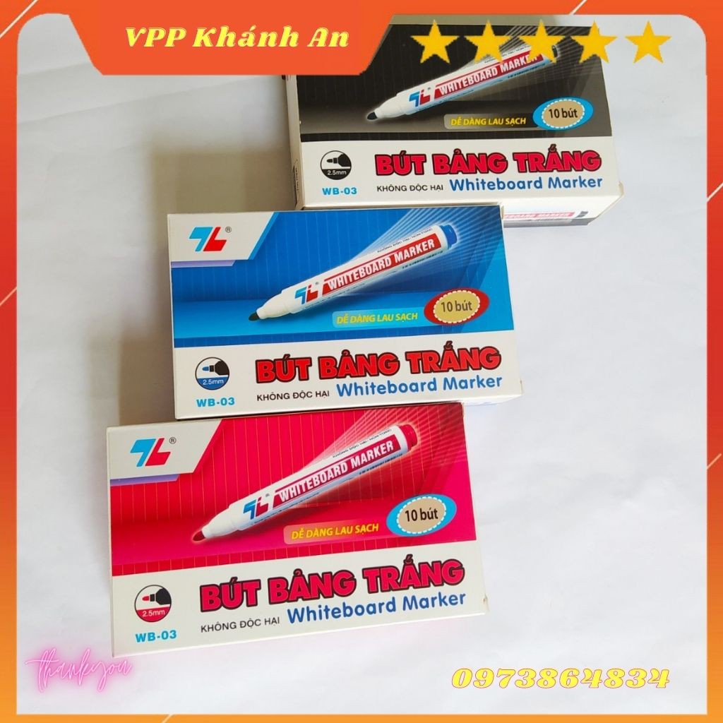 Hộp 10 chiếc bút viết bảng WB 03