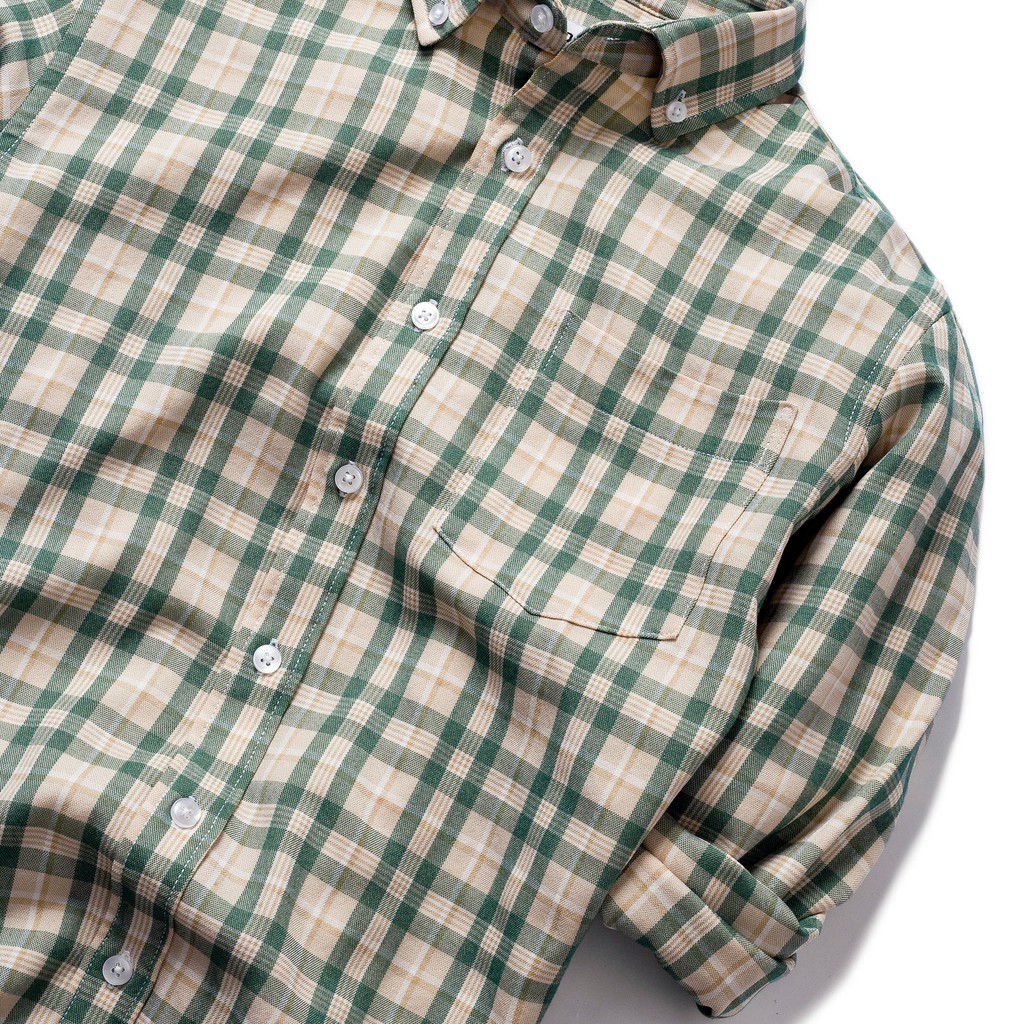 Áo sơ mi nam Double'D họa tiết kẻ caro vuông SPFGREEN | BigBuy360 - bigbuy360.vn