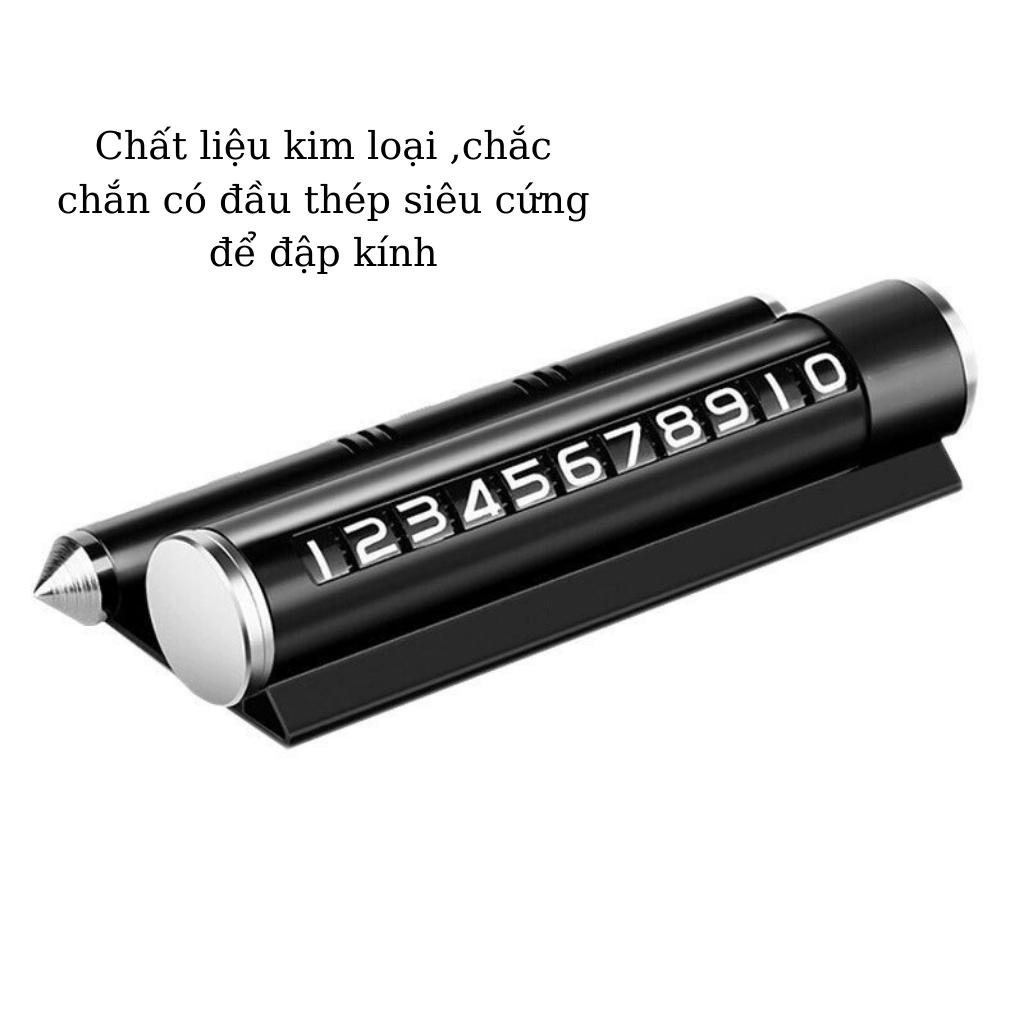 Bảng ghi số điện thoại bằng kim loại đỗ xe để taplo Ô Tô,kèm phá kính chất liệu kim loại đầu mũi nhọn siêu cứng